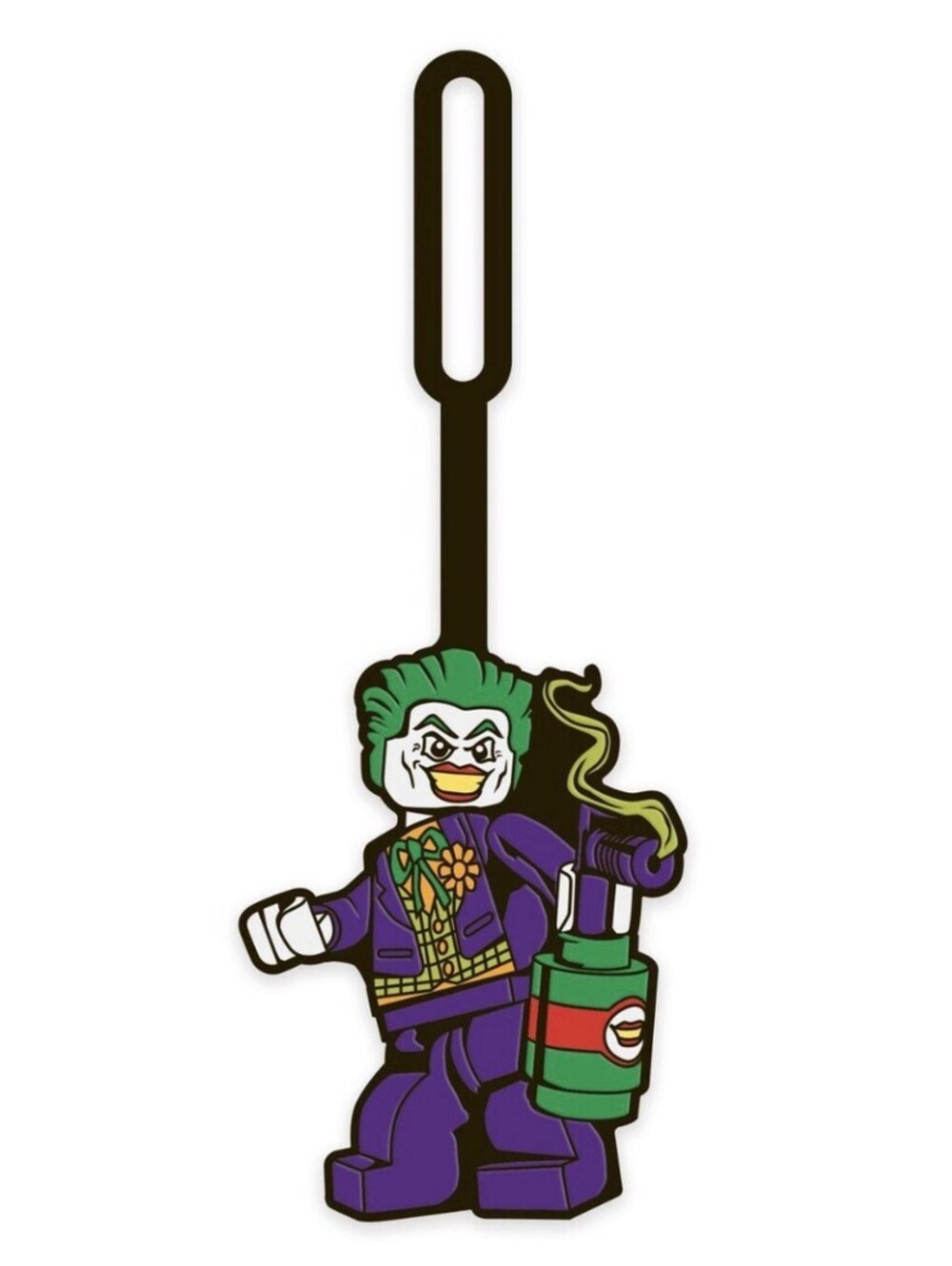 DC Bag Tag - the Joker (52582), Silicone Luggage Tag for Travel, Suitcase, Backp